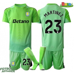 Aston Villa Emiliano Martinez #23 Målvakt Bortaställ Barn 2025-26 Kortärmad (+ Korta byxor)